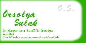 orsolya sulak business card